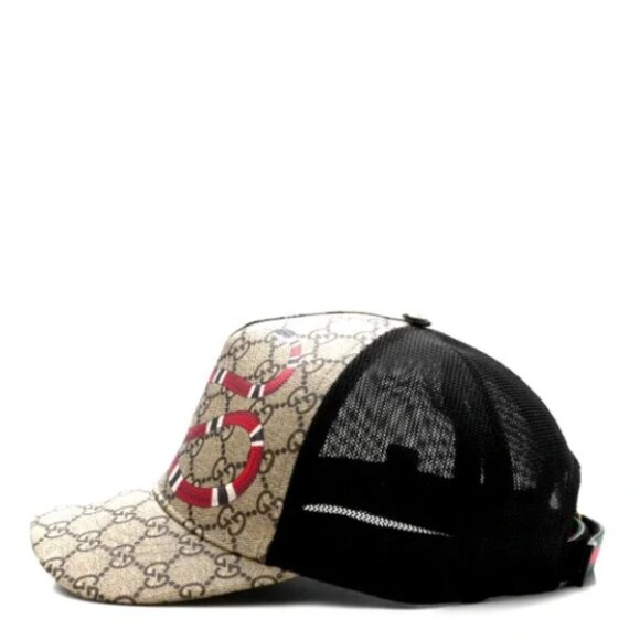 GUCCI GG Supreme Monogram Kingsnake Print Baseball Hat - Picture 3 of 8
